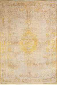 Louis de Poortere Fading World Medallion - Grey Yellow 9062 - Grijs-Geel Vloerkleed