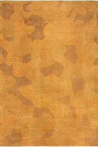Retourdeal - Louis de Poortere Meditation Coral - Jelly Gold 9226 - Goud Vloerkleed - 80 cm x 150 cm