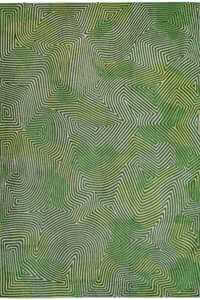 Louis de Poortere Meditation Coral - Tropical Green 9231 - Groen Vloerkleed