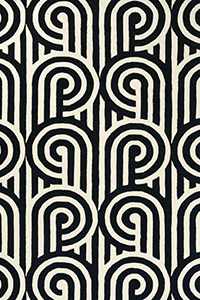 Vloerkleed Florence Broadhurst Turnabouts Black 39205