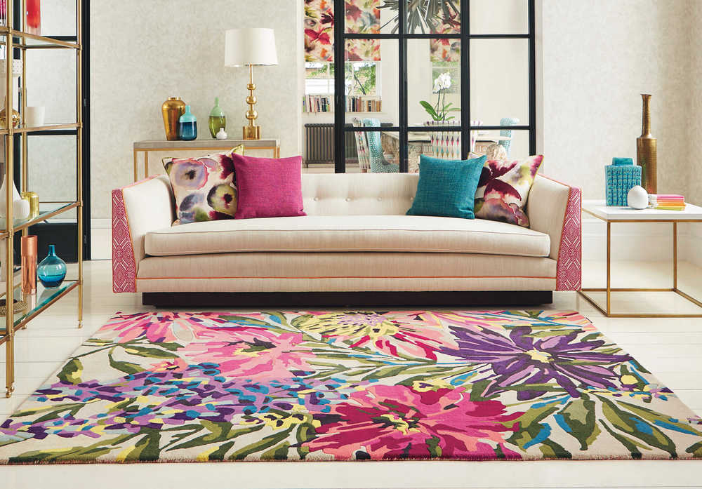 Vloerkleed Harlequin Floreale Fuchsia 44905