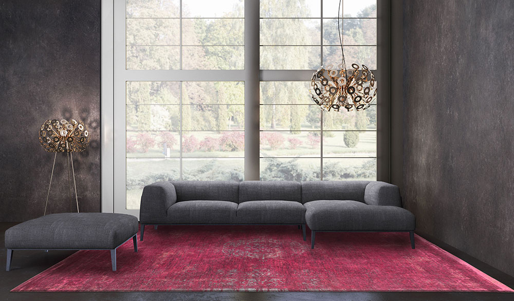 Vloerkleed Louis de Poortere Fading World Scarlet 8260