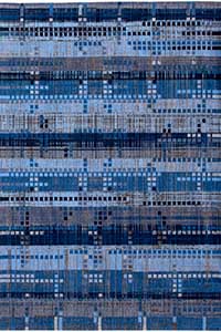 Vloerkleed Louis de Poortere Mad Men Rockefeller Blue 8426 Vloerkleed Louis de Poortere Mad Men Rockefeller Blue 8426