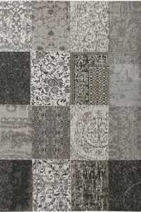 Vloerkleed Louis de Poortere Vintage Black & White 8101