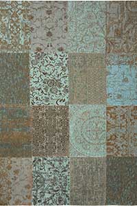 Vloerkleed Louis de Poortere Vintage Sea Blue 8006 Vloerkleed Louis de Poortere Vintage Sea Blue 8006