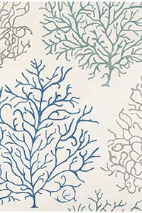 Vloerkleed Sanderson Coral-Marine-Blue 46308 Vloerkleed Sanderson Coral-Marine-Blue 46308