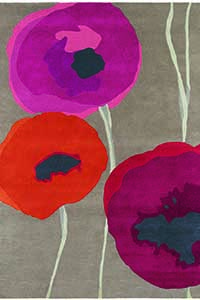Vloerkleed Sanderson Poppies-Red 45700 Vloerkleed Sanderson Poppies-Red 45700
