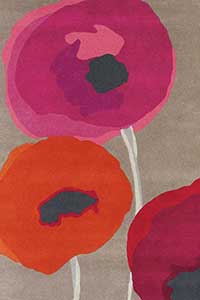 Vloerkleed Sanderson Poppies-Red 45700 Vloerkleed Sanderson Poppies-Red 45700